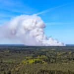 Major fire at military training range, smoke closes motorway