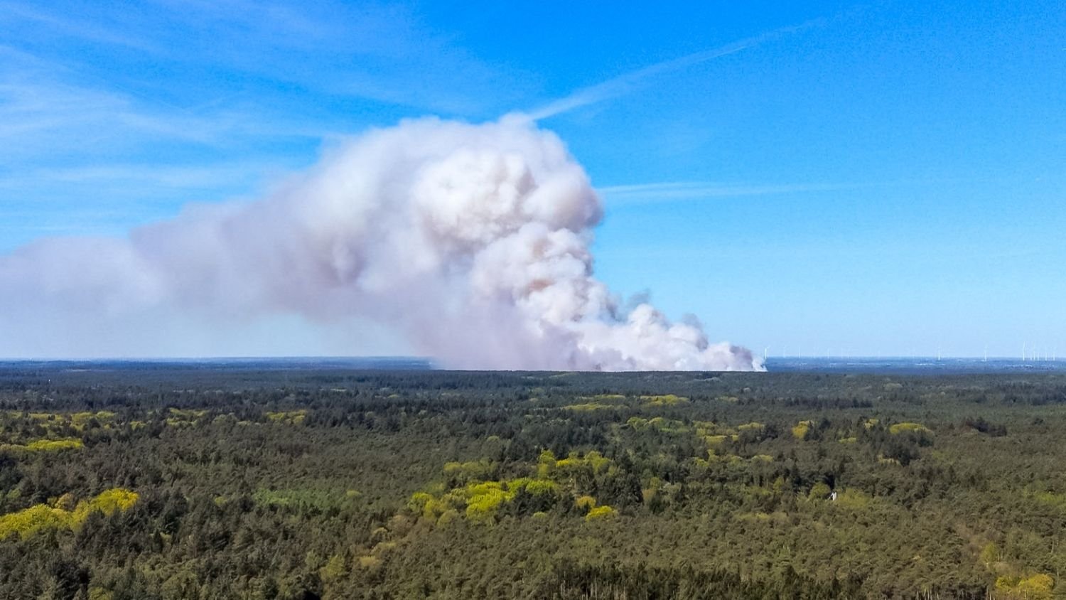 Major fire at military training range, smoke closes motorway