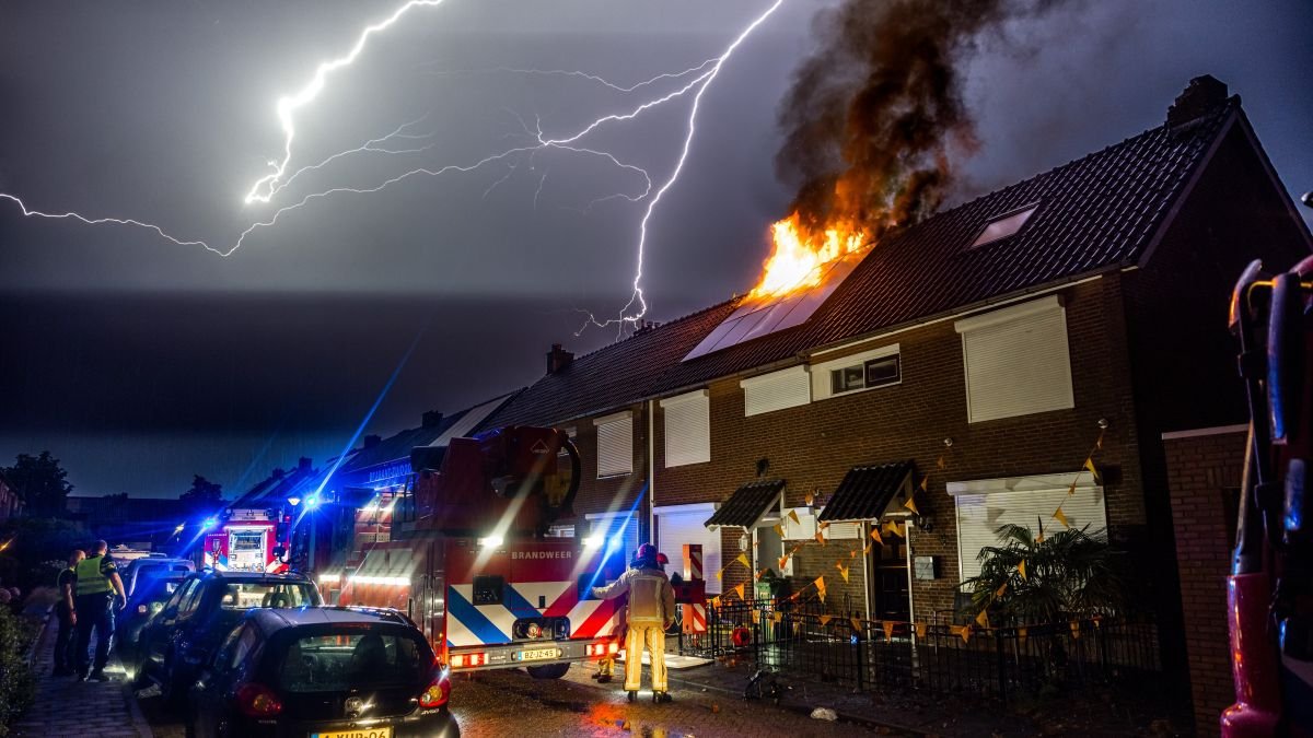 Lightning and storm damage end Dutch heatwave